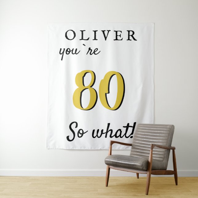 Inspirational 80th Birthday Party Backdrop (In Situ)