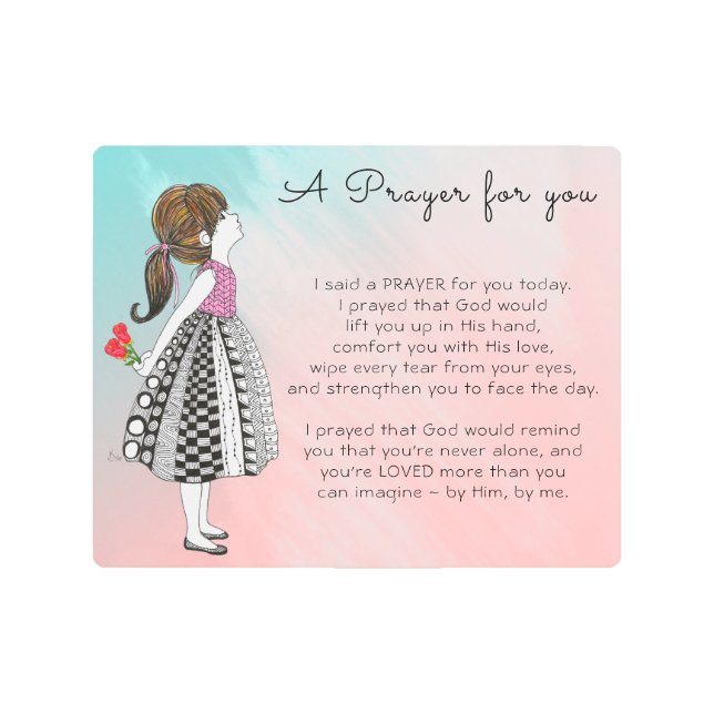 Inspirational A Prayer for You Metal Wall Art (Front)