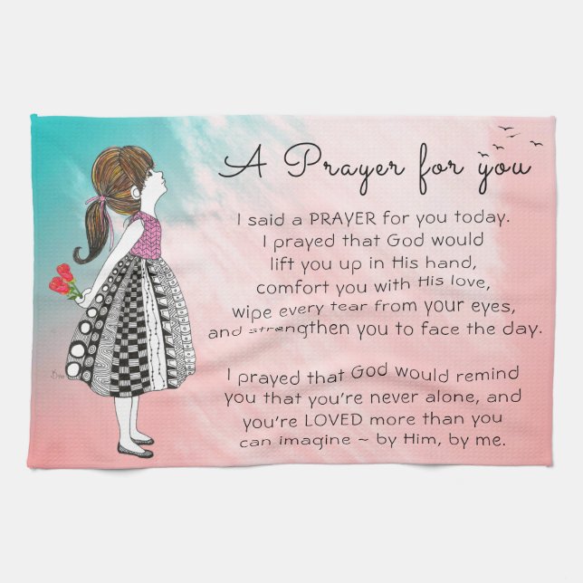 Inspirational A Prayer for You Poster Kitchen Towel (Horizontal)