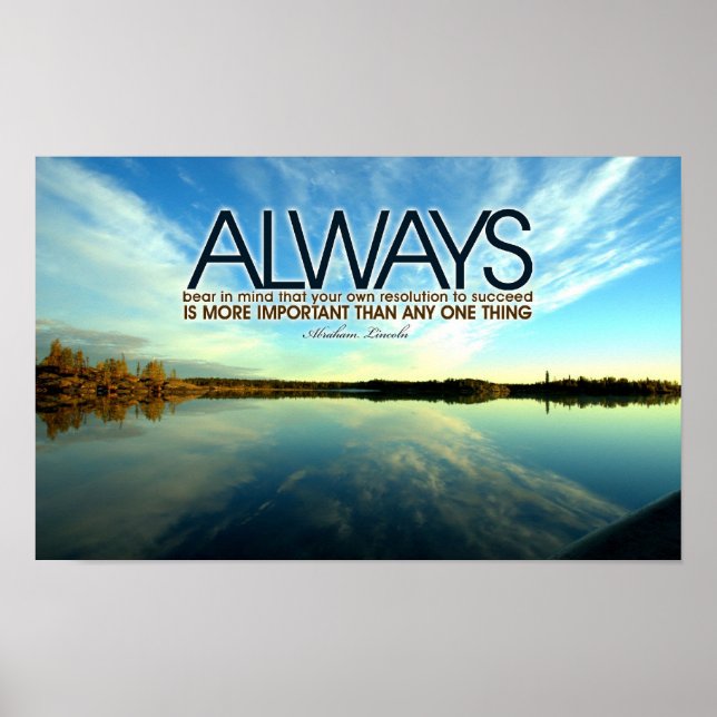 Inspirational Abraham Lincoln Poster (Front)