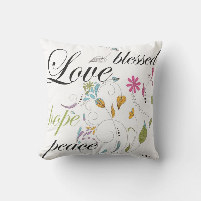 Inspirational accent pillow (Front)