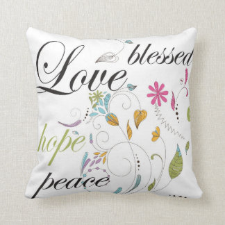 Inspirational accent pillow