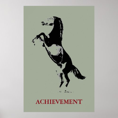 Inspirational Achievement Horse Pop Art Poster