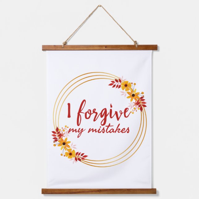 inspirational affirmations about self acceptance  hanging tapestry (Front)