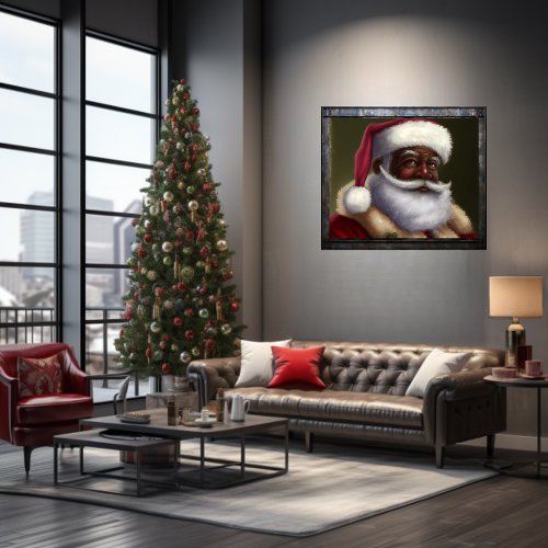 Inspirational African American Santa Poster