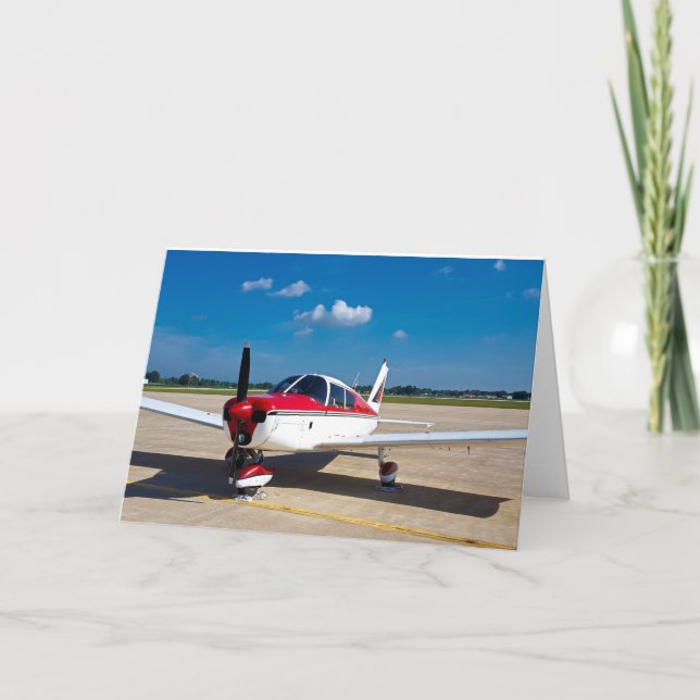 Inspirational  Airplane Greeting Card (Front)