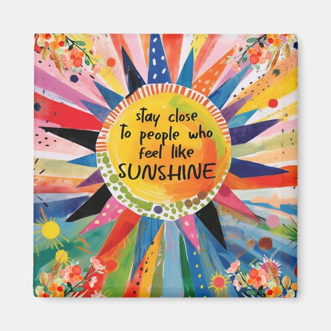 Inspirational and Colorful Friendship Magnet (Front)