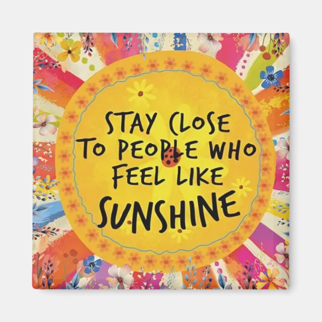 Inspirational and Colorful Friendship Magnet (Front)