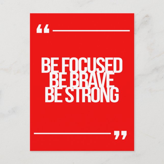 Inspirational and motivational quotes postcard (Front)