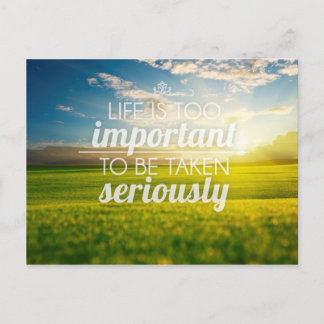 Inspirational and motivational quotes postcard