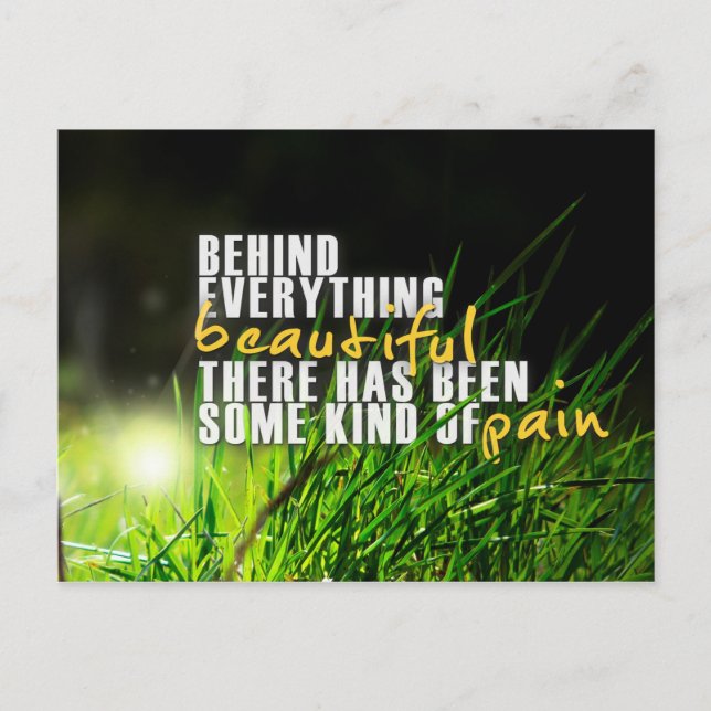 Inspirational and motivational quotes postcard (Front)