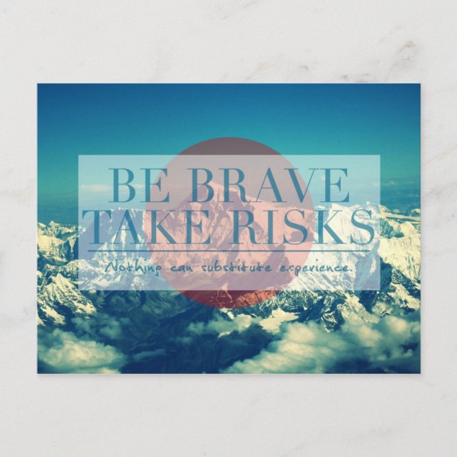 Inspirational and motivational quotes postcard (Front)
