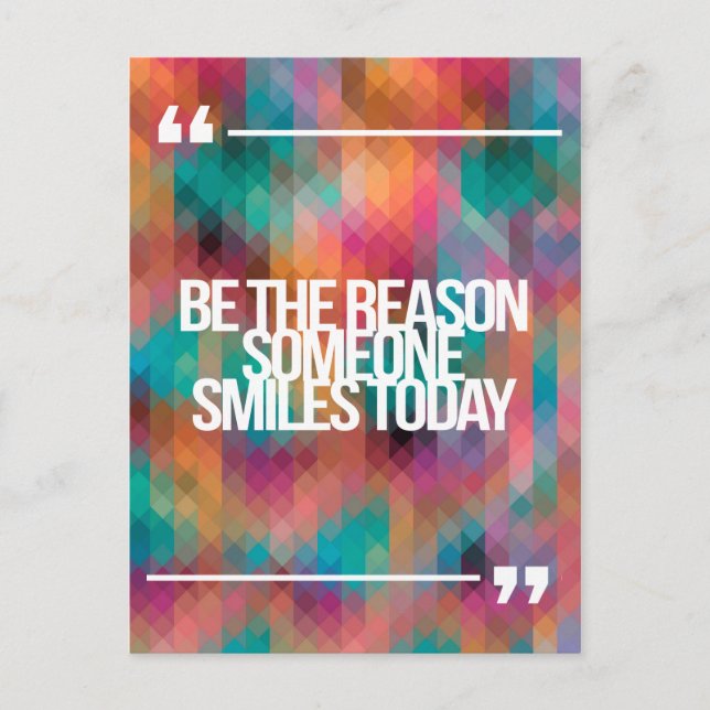 Inspirational and motivational quotes postcard (Front)