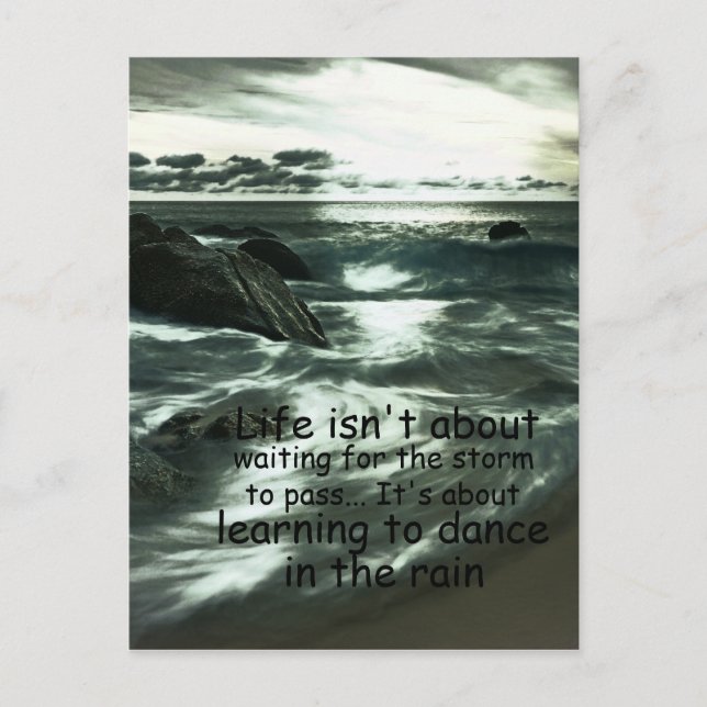 Inspirational and motivational quotes postcard (Front)
