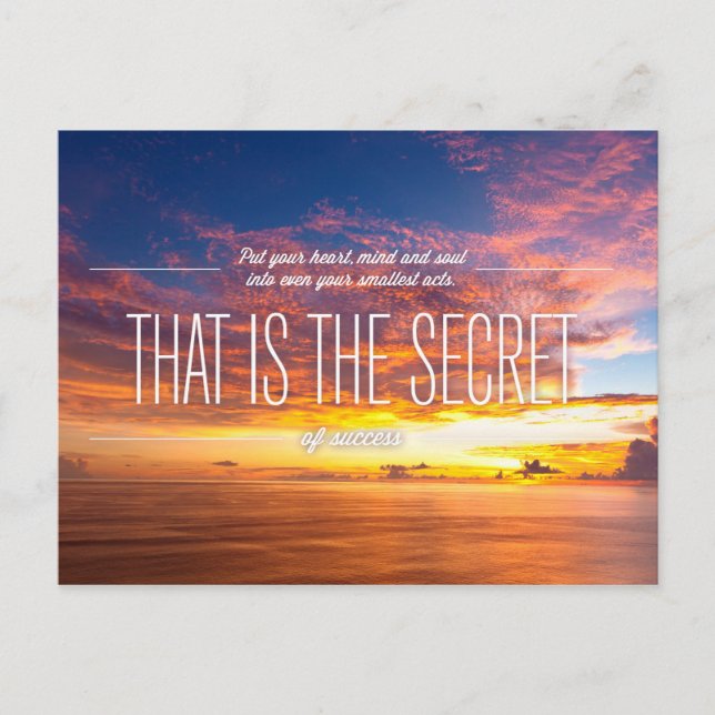 Inspirational and motivational quotes postcard (Front)