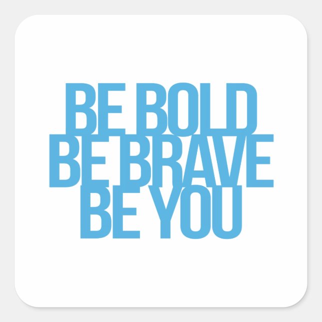 Inspirational and motivational quotes square sticker (Front)