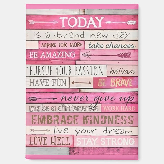 Inspirational and Motivational Words Magnet (Front)