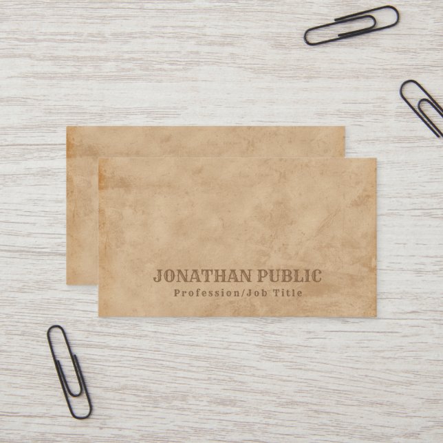 Inspirational Antique Look Premium Thick Luxury Business Card (Front/Back In Situ)