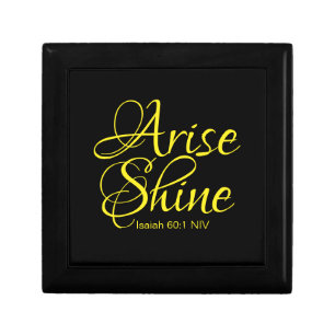 Inspirational Arise and Shine Faith Black Gift Box