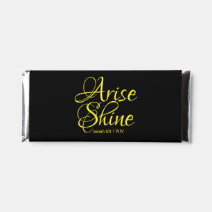 Inspirational Arise and Shine Faith Black Hershey Bar Favors