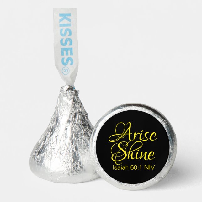 Inspirational Arise and Shine Faith Black Hershey®'s Kisses® (Front)