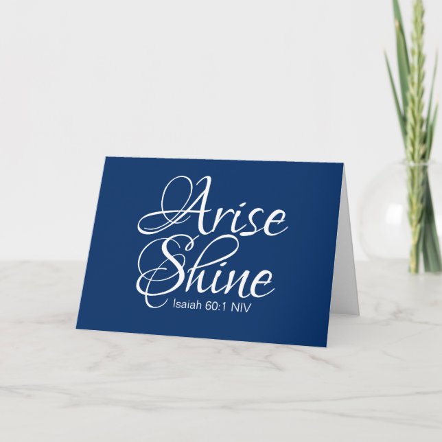 Inspirational Arise and Shine Faith Christmas Card (Front)