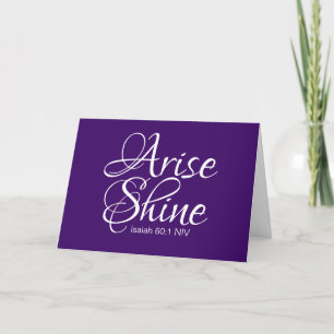 Inspirational Arise and Shine Faith Christmas Card