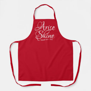 Inspirational Arise and Shine Faith Christmas Red Apron