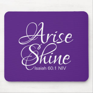 Inspirational Arise and Shine Success Bible Verse Mouse Pad