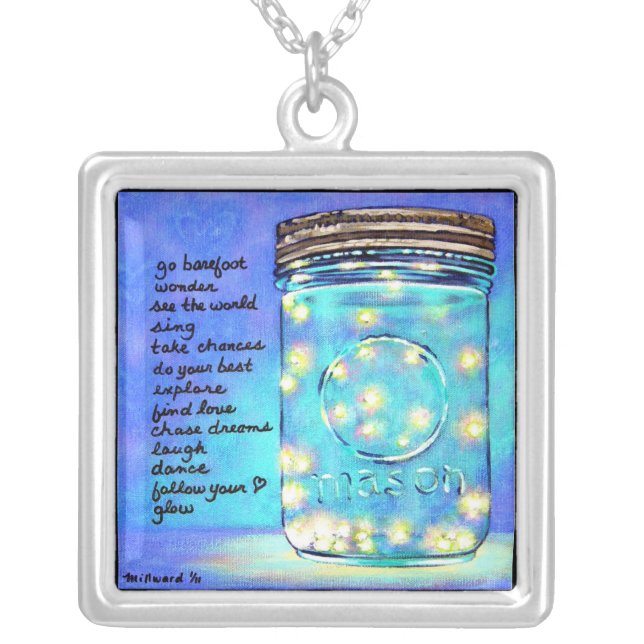 Inspirational Art Firefly Good Luck Pendant (Front)