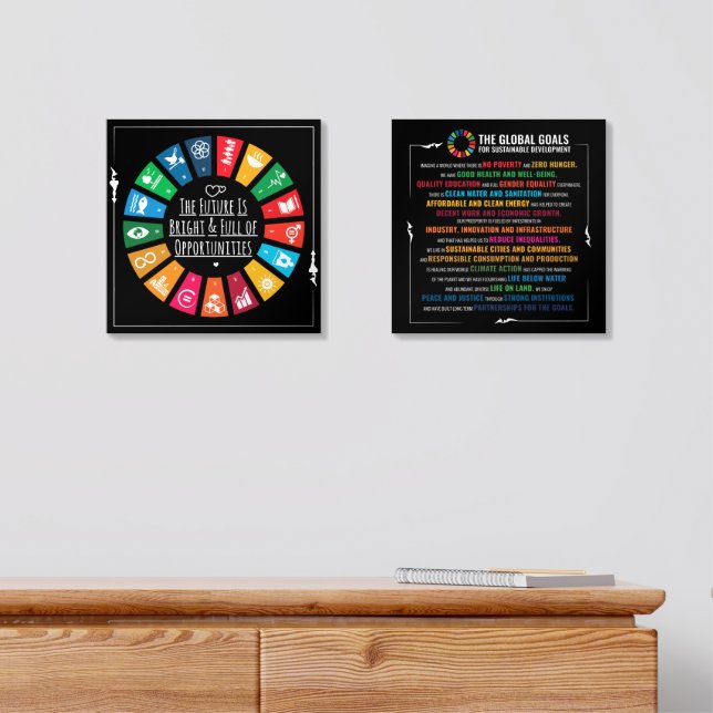 Inspirational Art for Corporate Office Classroom Acrylic Photo Tile (Dresser)