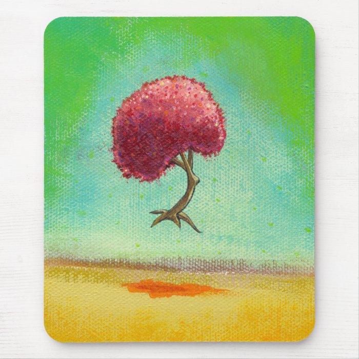 Inspirational art fun modern painting hopeful tree mousepad