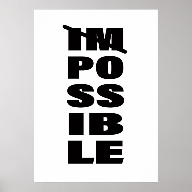 Inspirational Art Quote Art Endless Possibilities  Poster (Front)