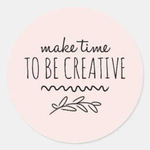 Inspirational Artist and Maker Classic Round Sticker