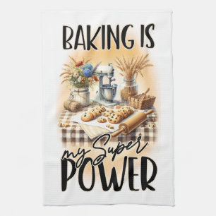 Inspirational Baking Is My Superpower Kitchen Towel