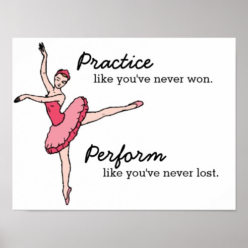 Inspirational Ballet Dancer Poster