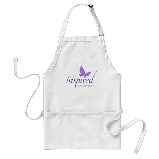 Inspirational Be Inspired Everyday Butterfly Adult Apron (Front)