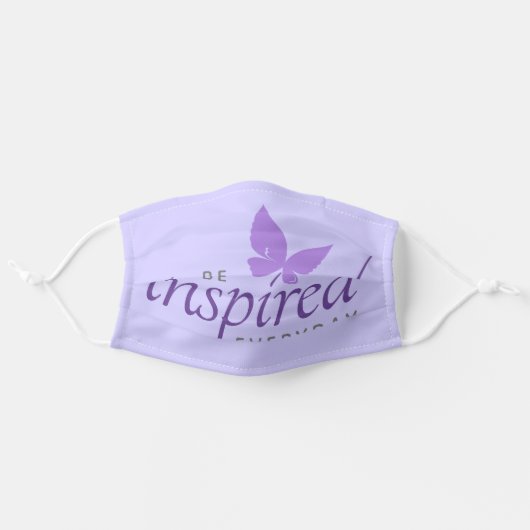 Inspirational Be Inspired Everyday Butterfly Adult Cloth Face Mask (Front, Unfolded)