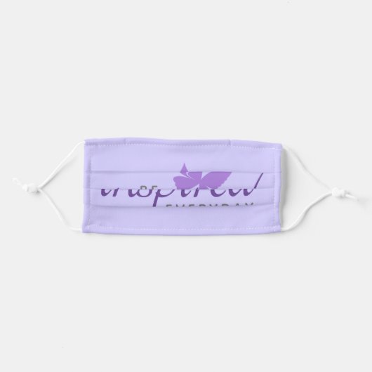 Inspirational Be Inspired Everyday Butterfly Adult Cloth Face Mask (Front, Folded)