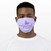 Inspirational Be Inspired Everyday Butterfly Adult Cloth Face Mask (Worn)