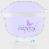 Inspirational Be Inspired Everyday Butterfly Face Shield (Front w/Glasses)