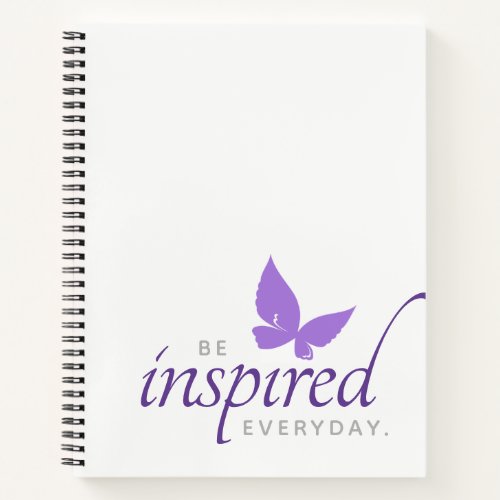 Inspirational Be Inspired Everyday Butterfly Notebook