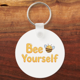 Inspirational "Be Yourself" Positive Message Keychain