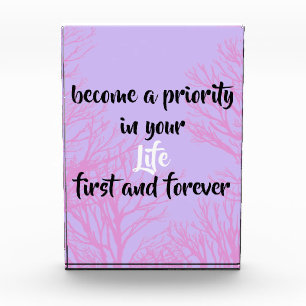 Inspirational Become A Priority Quote Photo Block
