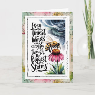 Inspirational Bee Weathering The Storm Faith Card
