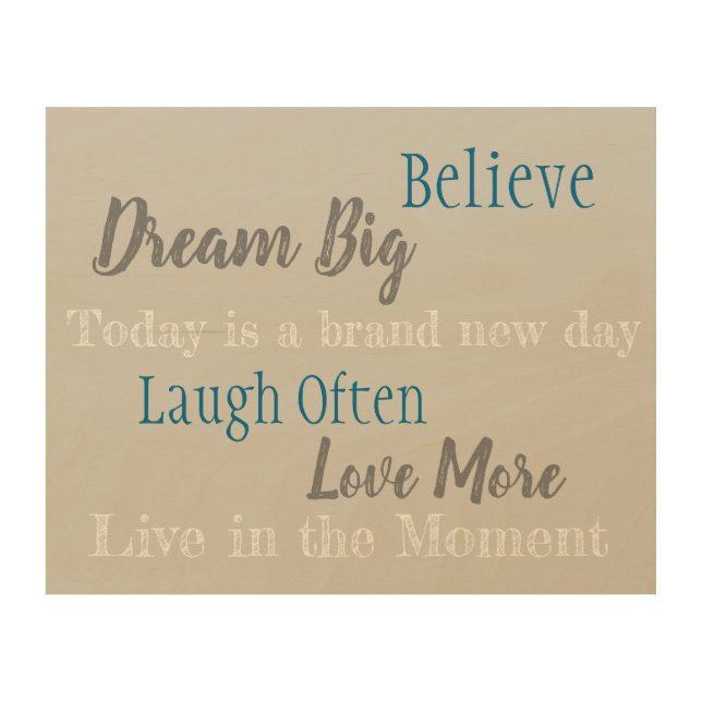 Inspirational Believe Wood Wall Art (Front)