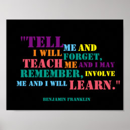 Inspirational Benjamin Franklin Quote Poster