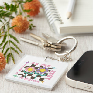 Inspirational Best Version of Yourself Wordart Keychain