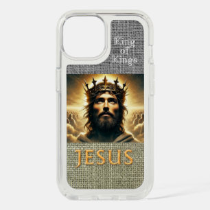 Inspirational Bible Hessian Jesus King Gold iPhone 15 Case