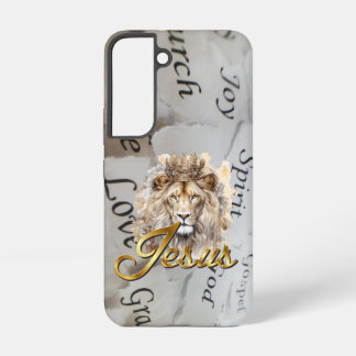 Inspirational Bible Monochrome Jesus Lion of Judah Samsung Galaxy S22 Case